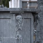 Mr. Bones Clarksville tn Tennessee skeleton decorations decor halloween yard setup headstone