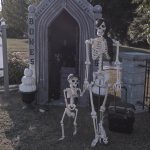 Mr. Bones Clarksville tn Tennessee skeleton decorations decor halloween yard setup headstone