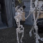 Mr. Bones Clarksville tn Tennessee skeleton decorations decor halloween yard setup headstone