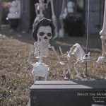 Mr. Bones Clarksville tn Tennessee skeleton decorations decor halloween yard setup headstone