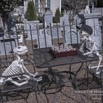 Mr. Bones Clarksville tn Tennessee skeleton decorations decor halloween yard setup headstone