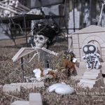 Mr. Bones Clarksville tn Tennessee skeleton decorations decor halloween yard setup headstone