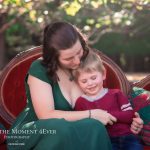 mother son holiday christmas photo session hugging and loving