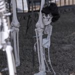 Mr. Bones Clarksville tn Tennessee skeleton decorations decor halloween yard setup headstone cemetery