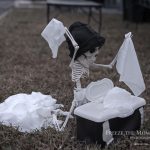 Mr. Bones Clarksville tn Tennessee skeleton decorations decor halloween yard setup headstone cemetery baby newborn