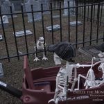 Mr. Bones Clarksville tn Tennessee skeleton decorations decor halloween yard setup headstone cemetery