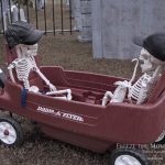 Mr. Bones Clarksville tn Tennessee skeleton decorations decor halloween yard setup headstone cemetery wagon