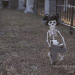 Mr. Bones Clarksville tn Tennessee skeleton decorations decor halloween yard setup headstone cemetery