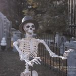 Mr. Bones Clarksville tn Tennessee skeleton decorations decor halloween yard setup headstone cemetery