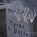 Mr. Bones Clarksville tn Tennessee skeleton decorations decor halloween yard setup headstone cemetery bat