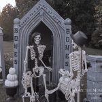 Mr. Bones Clarksville tn Tennessee skeleton decorations decor halloween yard setup headstone cemetery shower