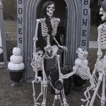 Mr. Bones Clarksville tn Tennessee skeleton decorations decor halloween yard setup headstone cemetery shower