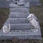 Mr. Bones Clarksville tn Tennessee skeleton decorations decor halloween yard setup headstone cemetery shower