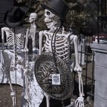 Mr. Bones Clarksville tn Tennessee skeleton decorations decor halloween yard setup headstone cemetery