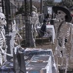 Mr. Bones Clarksville tn Tennessee skeleton decorations decor halloween yard setup headstone cemetery skelecon