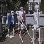 Mr. Bones Clarksville tn Tennessee skeleton decorations decor halloween yard setup headstone cemetery skelecon