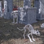 Mr. Bones Clarksville tn Tennessee skeleton decorations decor halloween yard setup headstone cemetery