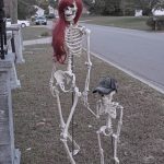 Mr. Bones Clarksville tn Tennessee skeleton decorations decor halloween yard setup headstone cemetery