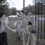 Mr. Bones Clarksville tn Tennessee skeleton decorations decor halloween yard setup headstone cemetery