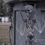 Mr. Bones Clarksville tn Tennessee skeleton decorations decor halloween yard setup headstone cemetery