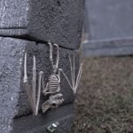 Mr. Bones Clarksville tn Tennessee skeleton decorations decor halloween yard setup headstone cemetery